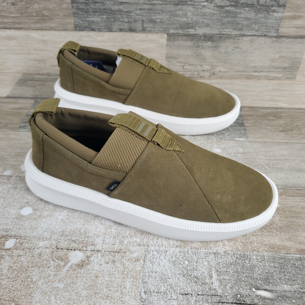 TOMS Alpargatas Rover Mens Shoes 7 Dirty Olive Suede Low Top Round Toe Sneaker